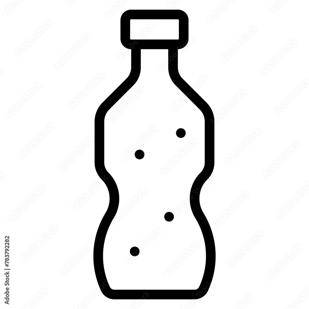 Sticker bottle soda drink icon