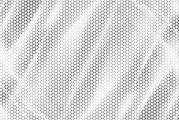 Triangle Shapes Vector Abstract Geometric Technology Oscillation Wave Isolated on Light Background. Halftone Triangular Retro Simple Pattern. Minimal 80s Style Dynamic Tech Wallpaper - obrazy, fototapety, plakaty