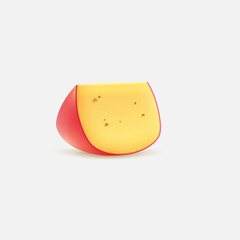 cheese isolated on white background