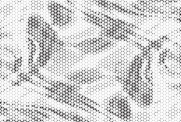 Triangle Shapes Vector Abstract Geometric Technology Oscillation Wave Isolated on Light Background. Halftone Triangular Retro Simple Pattern. Minimal 80s Style Dynamic Tech Wallpaper