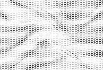 Triangle Shapes Vector Abstract Geometric Technology Oscillation Wave Isolated on Light Background. Halftone Triangular Retro Simple Pattern. Minimal 80s Style Dynamic Tech Wallpaper