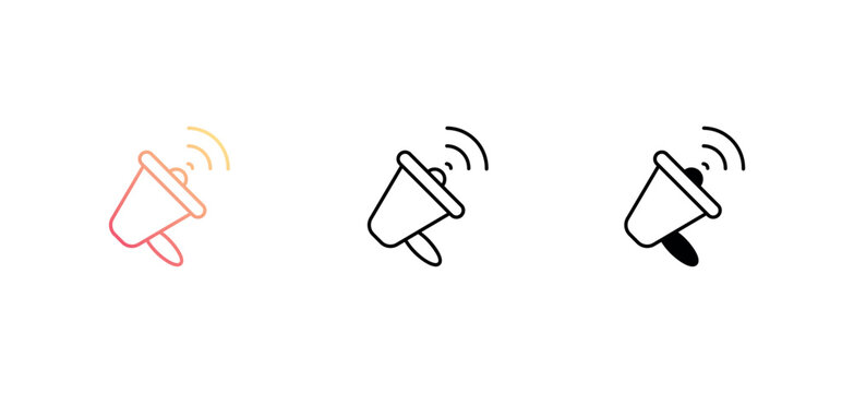Megaphone icon design with white background stock illustration