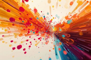 A colorful, abstract image of a rainbow with many different colored lines