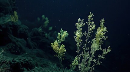 Fototapeta na wymiar Deep-sea exploration revealing vegetables adapted to ocean life