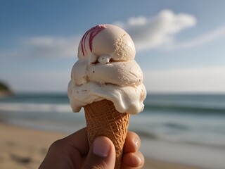 Beach , ice cream