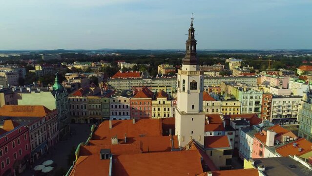 Old Town Square In Swidnica Ratusz Rynek Aerial View Poland