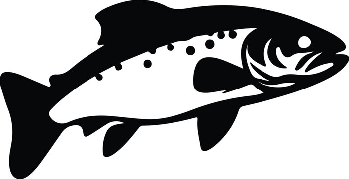 black and white fish silhouette clip art preview