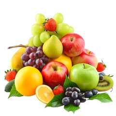 mix fruits png isolated on transparent background Ai Generated