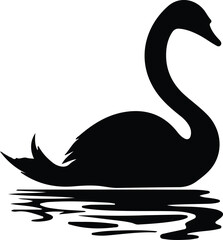 trumpeter swan silhouette