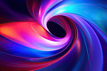 Abstract swirl of vibrant colors on a dark background