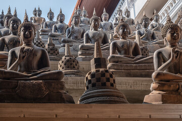 Colombo, Sri Lanka - March 3, 2024: Gangaramaya Buddhist Temple in Colombo