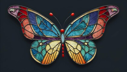 A-Butterfly-With-Wings-Patterned-Like-Stained-Glas- 2