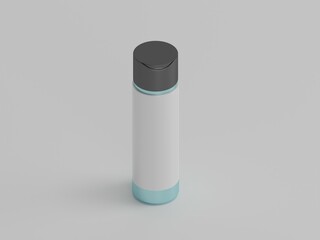 Body spray bottle 3d illustration with white background  