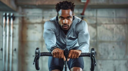 A Man Engaged in a Workout - obrazy, fototapety, plakaty