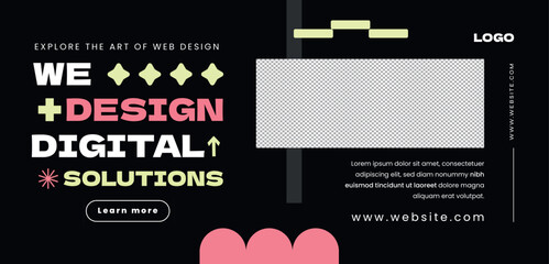 Web banner template design