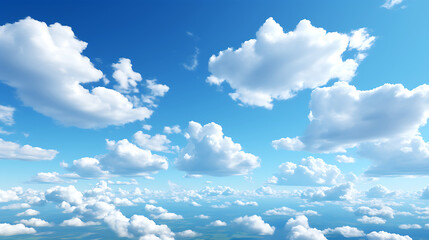 Naklejka na ściany i meble Beatiful sky with comolus clouds