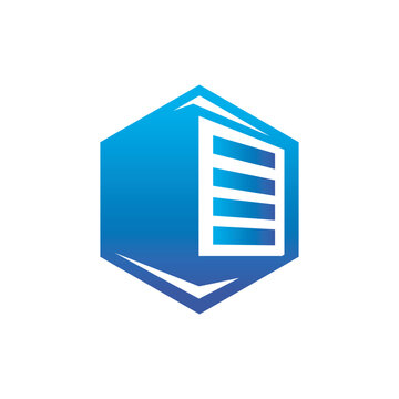 Storage hexagon logo vector image. A logo for the hexagon storage company