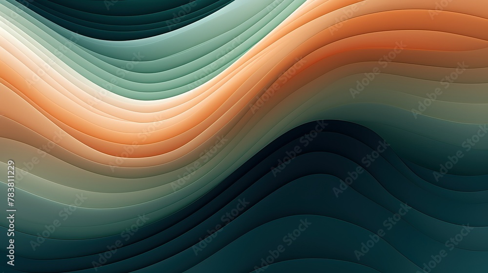 Aufkleber colorful abstract wavy lines created using computer software for a vibrant and dynamic visual effect