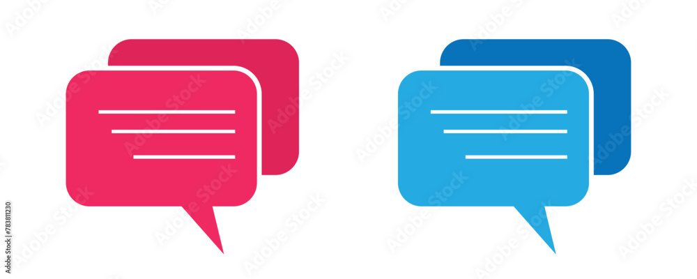 Poster chat icon vector. speech bubble icon. comment icon vector. message. contact us on white background.