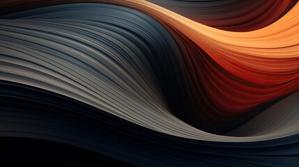 Detailed close-up of a colorful wavy pattern set against a solid black background, creating a striking visual contrast. Generative AI