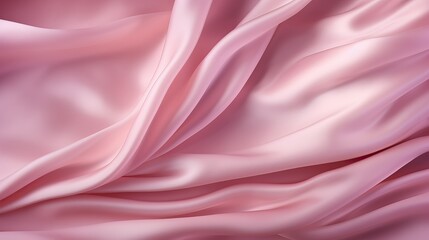 Obraz premium Detailed close-up of luxurious misty rose colored fabric, showcasing intricate texture and delicate tones. Generative AI