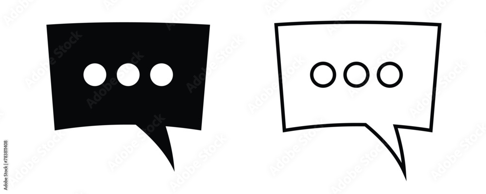 Poster chat icon vector. speech bubble icon. comment icon vector. message. contact us on white background.