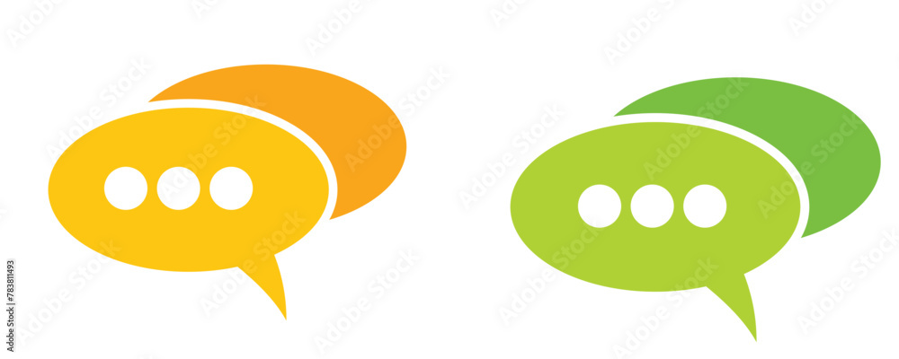 Poster chat icon vector. speech bubble icon. comment icon vector. message. contact us on white background.