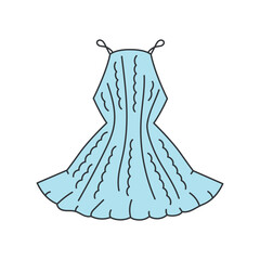 Crochet dress line color icon. Sign for web page, mobile app, button, logo.