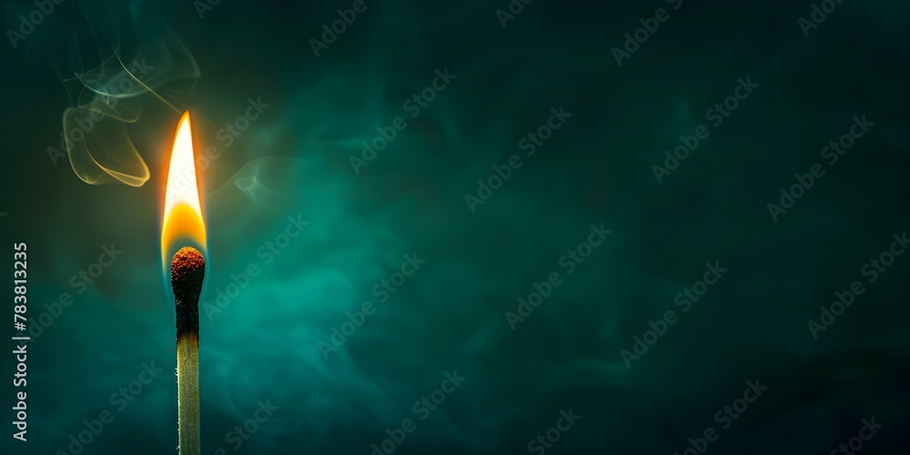 Aufkleber a brilliant spark igniting into a teal and green color gradient symbolizing new beginnings and possi
