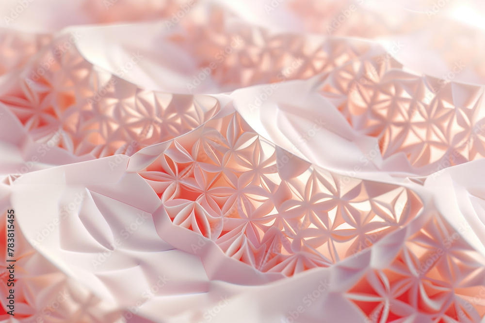 Poster an abstract 3d pattern. 3d print. background image. created with generative ai technology.