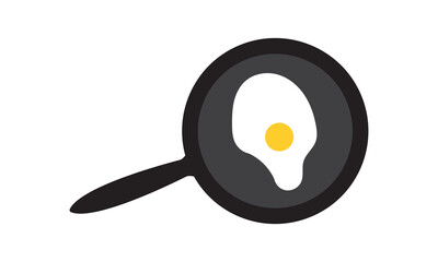 Omelette egg bulls eye icon, filled line icon vector isolated on white background. Vector illustration. EPS 10 