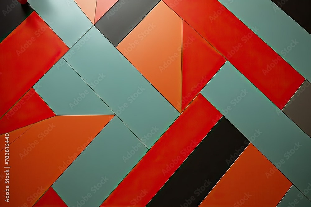 Poster detailed view of a colorful pattern on a wall, showcasing intricate design and texture. generative a