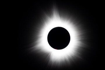 Corona of the total solar eclipse 2024 North America Sherbrooke Quebec Canada
