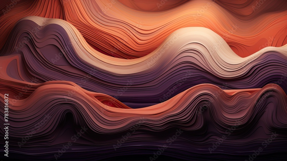 Poster colorful wavy lines create an elegant and abstract background. generative ai