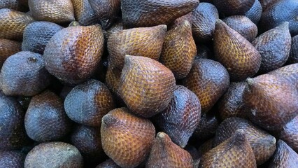 fruit Salacca zalacca or Snake  Fruit, tropical fruit send in the market