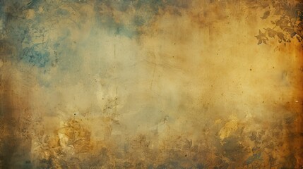 Fototapeta na wymiar A painting featuring a textured brown and blue background. Generative AI