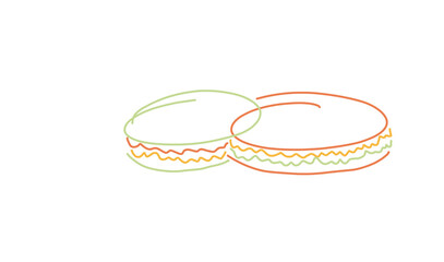 red and yellow candy