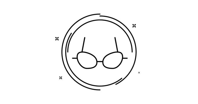 bra animated outline icon with alpha channel. bra rotation appearance 4k video animation for web, mobile and ui design