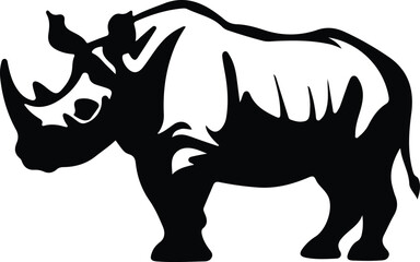 white rhinoceros silhouette