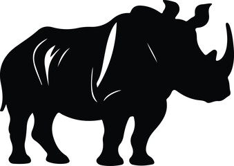 Obraz premium white rhinoceros silhouette