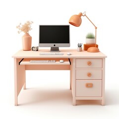 Computer desk peach