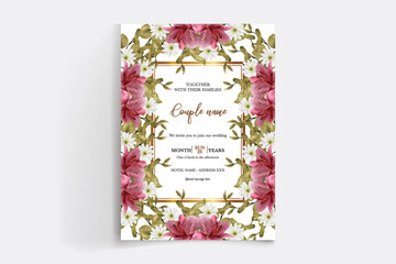 bridal shower floral invitation template