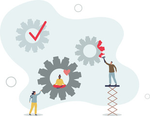 Change management strategy for company evolution.flat vector illustration.