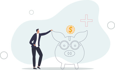 Donate and give financial support to poor social group.flat vector illustration.