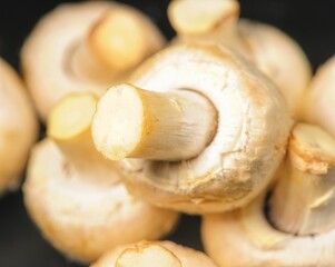 mushrooms on a board