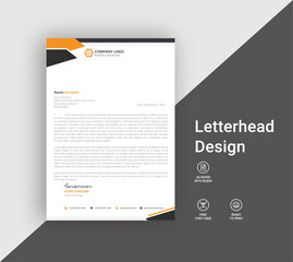 Modern corporate letterhead template design. Creative and Professional business letterhead design template.corporate letterhead template design for your project, vector design.