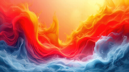Abstract wavy background, multicolored waves patterns wallpaper