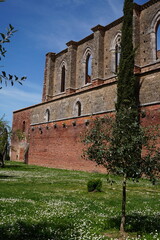 Naklejka premium Various views of a church without roof in Siena Tuscany.