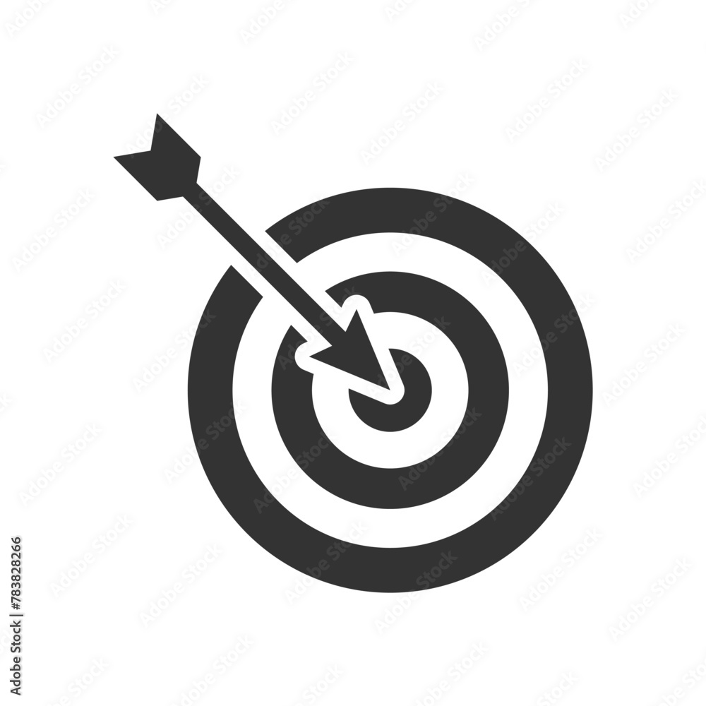 Poster target glyph vector icon isolated on white background. target glyph vector icon for web, mobile and 
