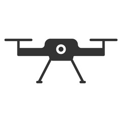 Drone glyph vector icon isolated on white background. Drone glyph vector icon for web, mobile and ui design